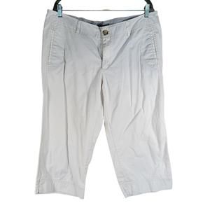 Eddie Bauer Ivory Chino Capri Pants Women Size 16